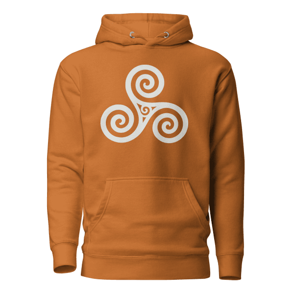 Trisquel Symbol | Galician Celtic Heritage | Light | Unisex Hoodie