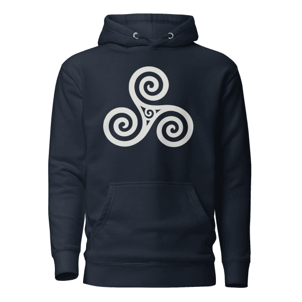 Trisquel Symbol | Galician Celtic Heritage | Light | Unisex Hoodie