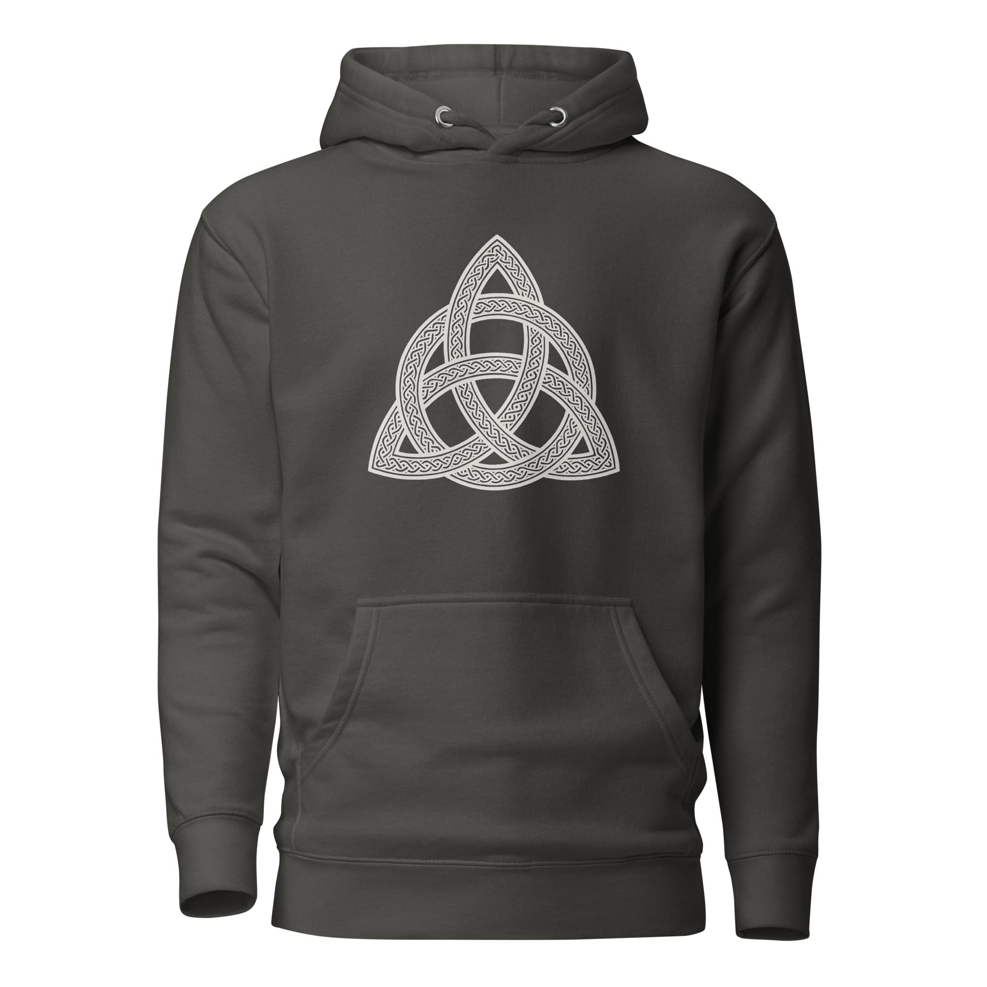 Trinity Knot | Irish Celtic Heritage | Light | Unisex Hoodie - Image 4
