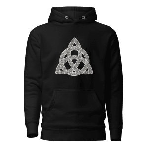Trinity Knot | Irish Celtic Heritage | White | Unisex Hoodie