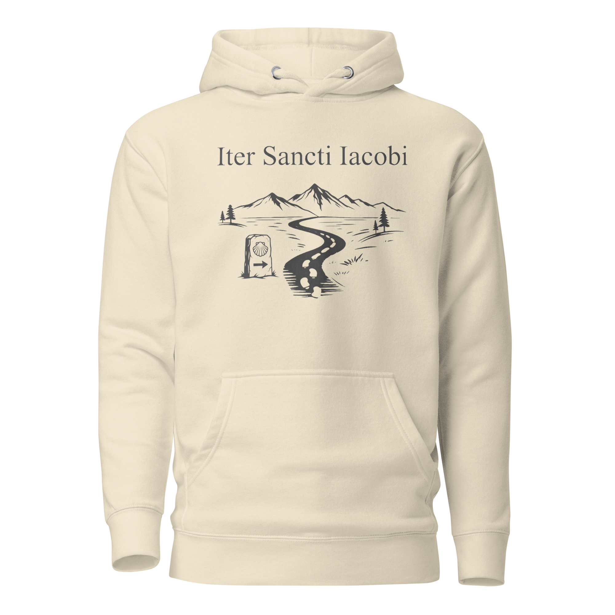 Iter Sancti Iacobi | Landscape | Charcoal Grey | Unisex Hoodie - Image 6