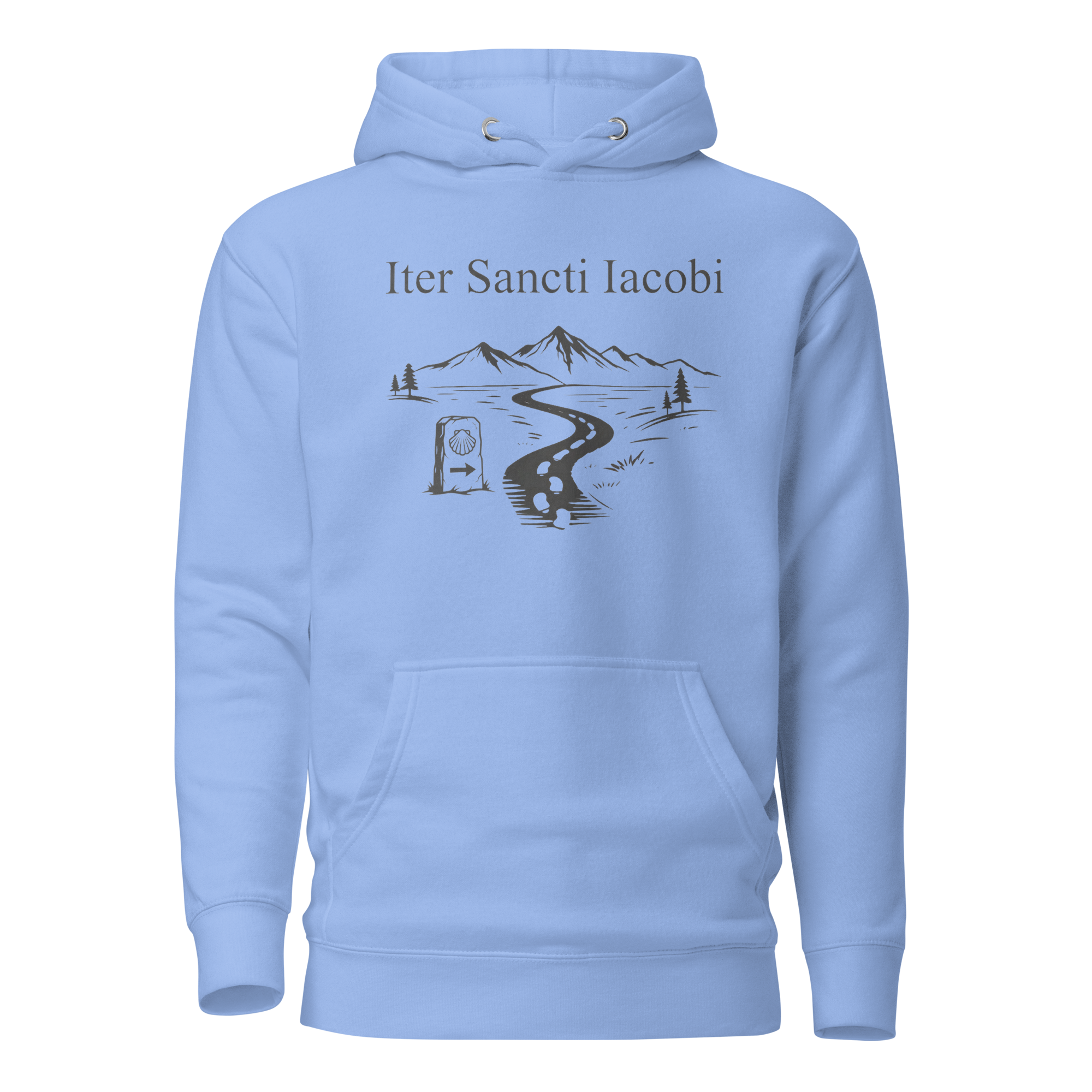 Iter Sancti Iacobi | Landscape | Charcoal Grey | Unisex Hoodie - Image 3