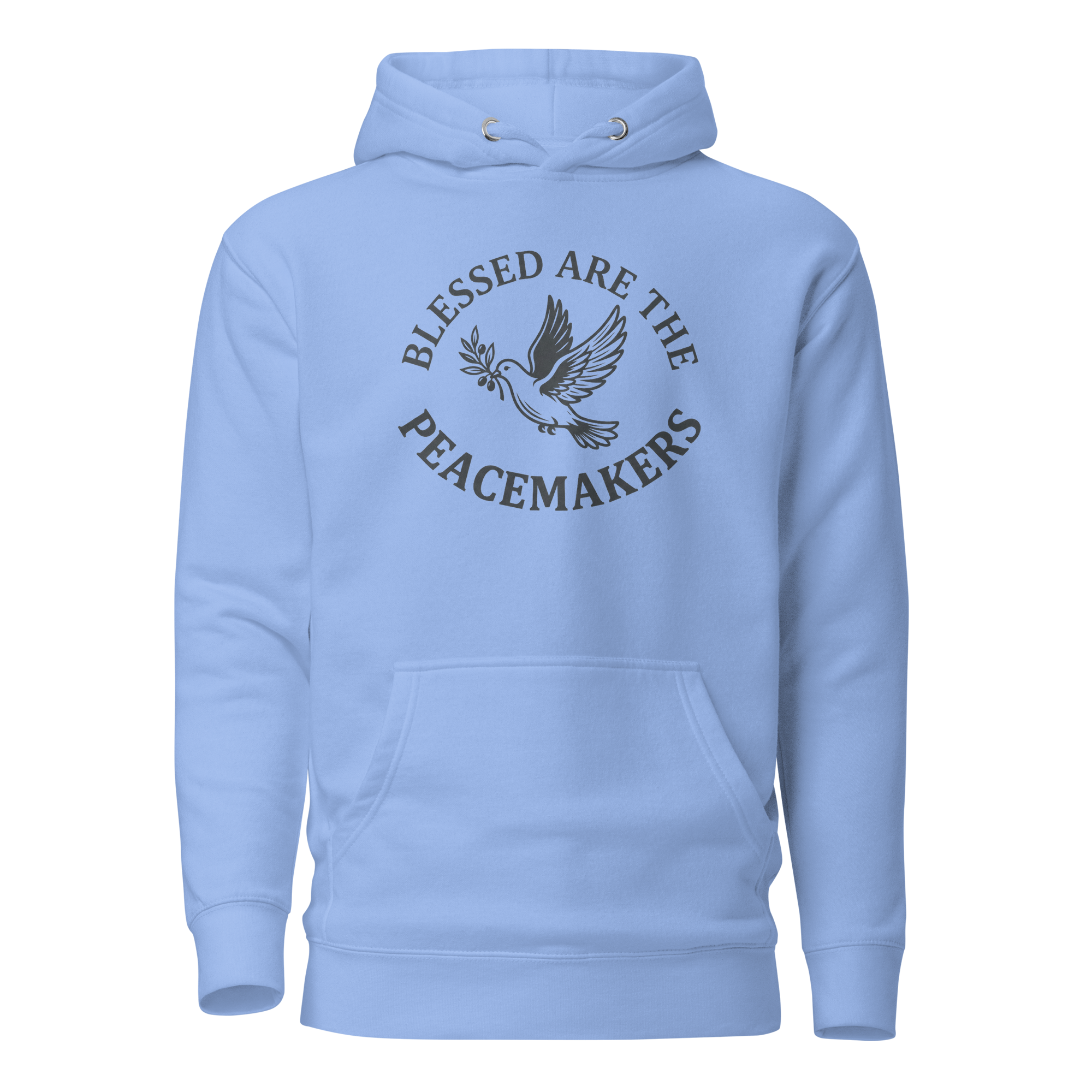 Blessed Are The Peacemakers | Charcoal Grey | Unisex Hoodie - Image 1