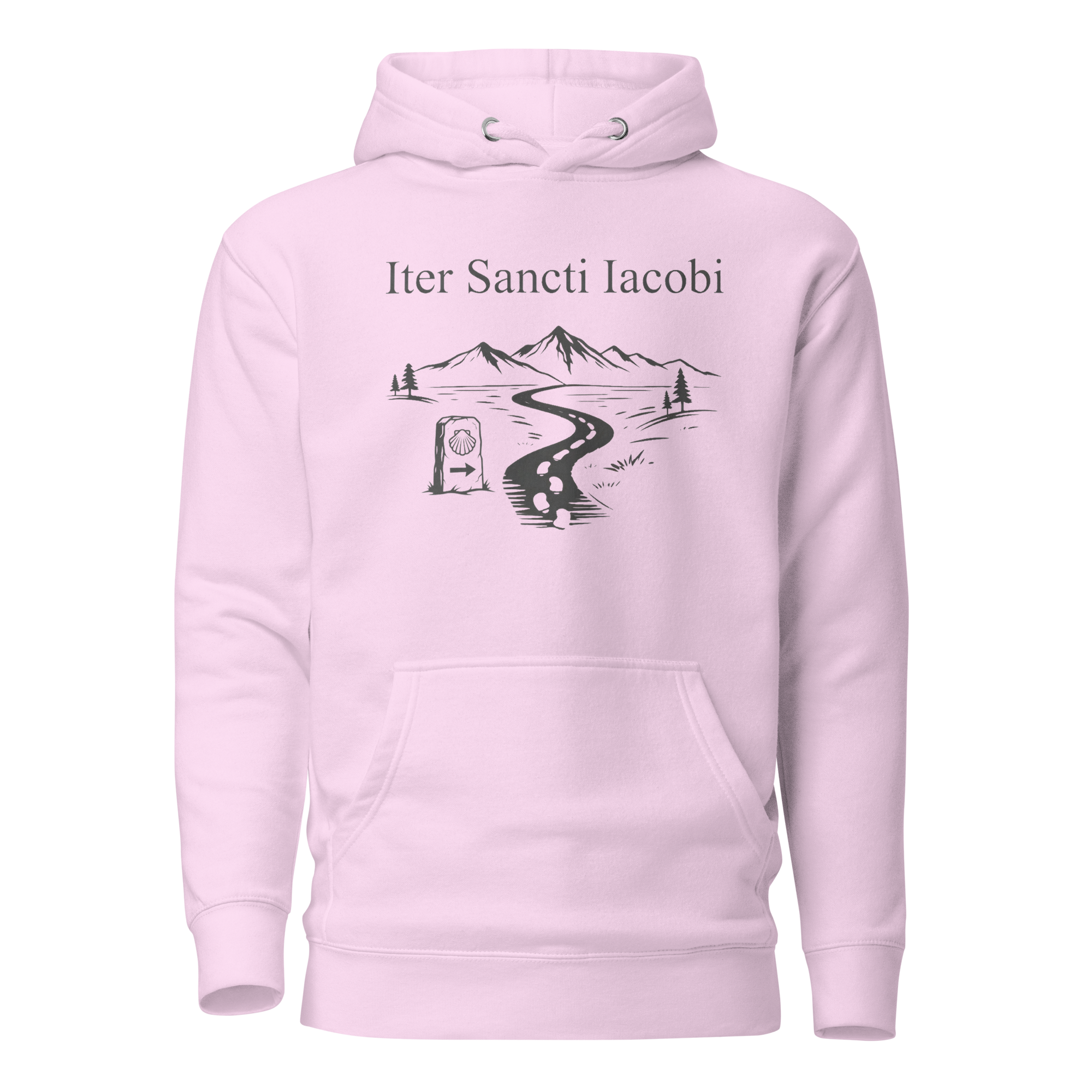Iter Sancti Iacobi | Landscape | Charcoal Grey | Unisex Hoodie - Image 4
