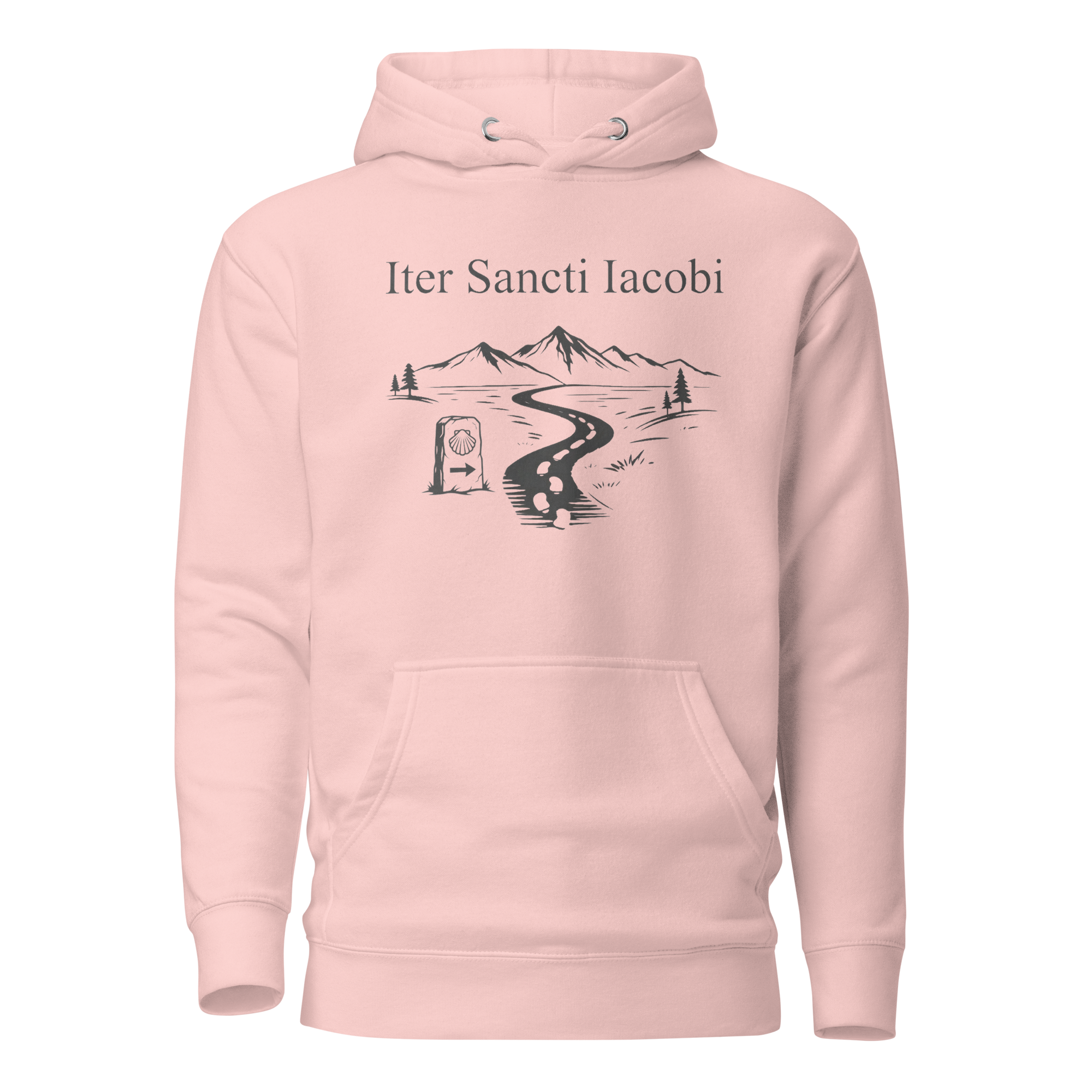 Iter Sancti Iacobi | Landscape | Charcoal Grey | Unisex Hoodie - Image 1