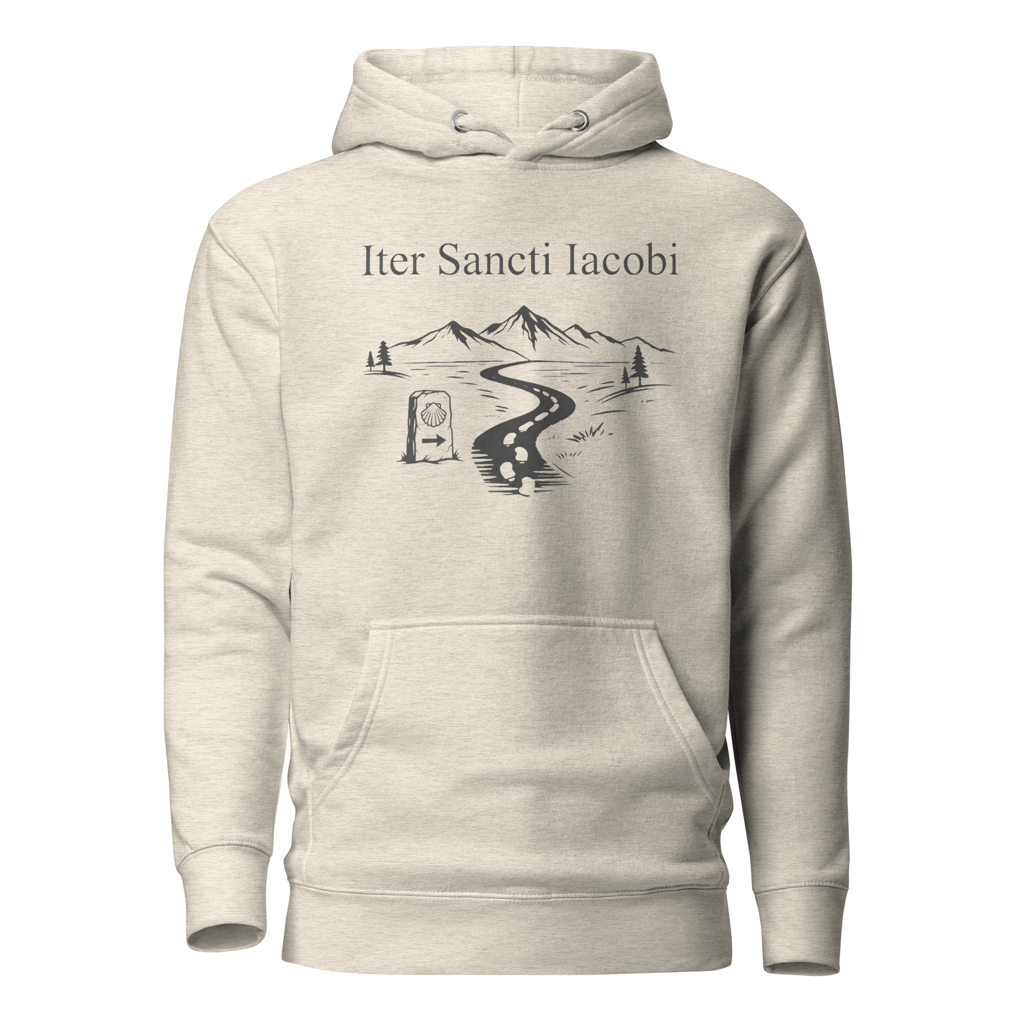 Iter Sancti Iacobi | Landscape | Charcoal Grey | Unisex Hoodie - Image 7