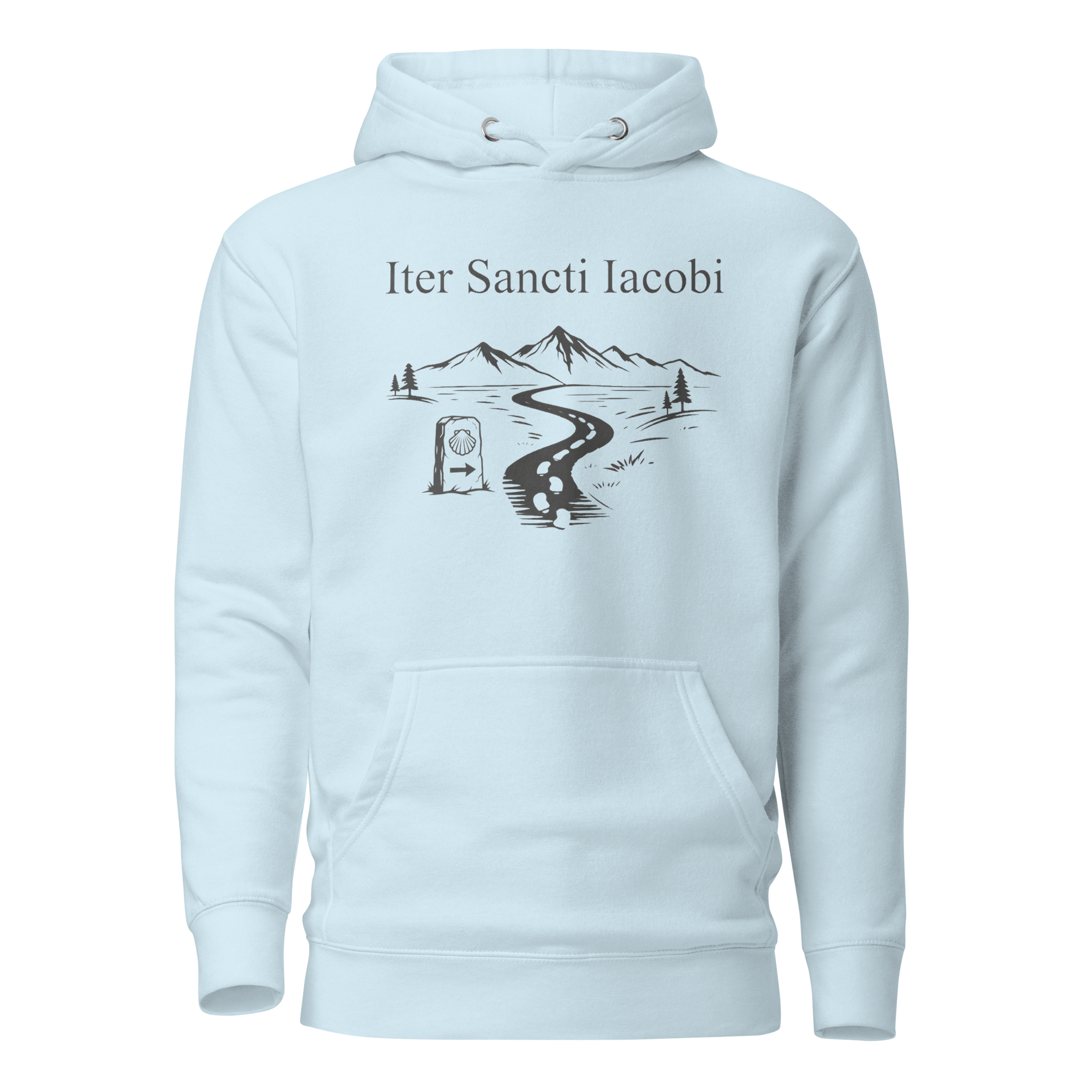Iter Sancti Iacobi | Landscape | Charcoal Grey | Unisex Hoodie - Image 5