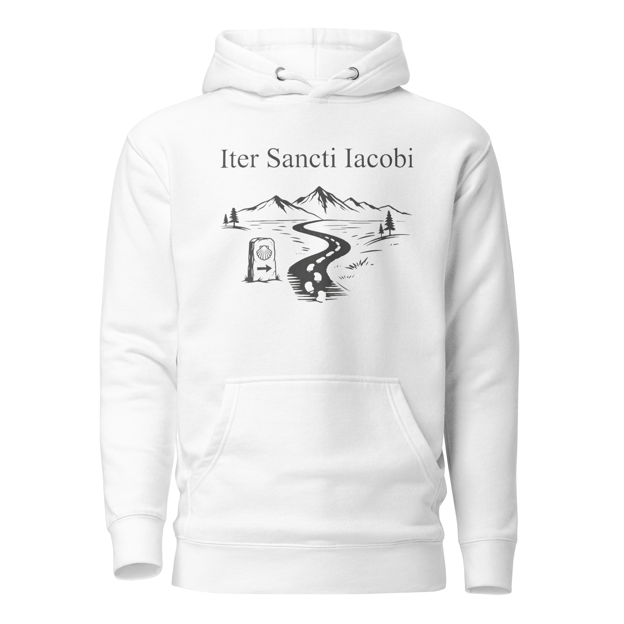 Iter Sancti Iacobi | Landscape | Charcoal Grey | Unisex Hoodie - Image 8
