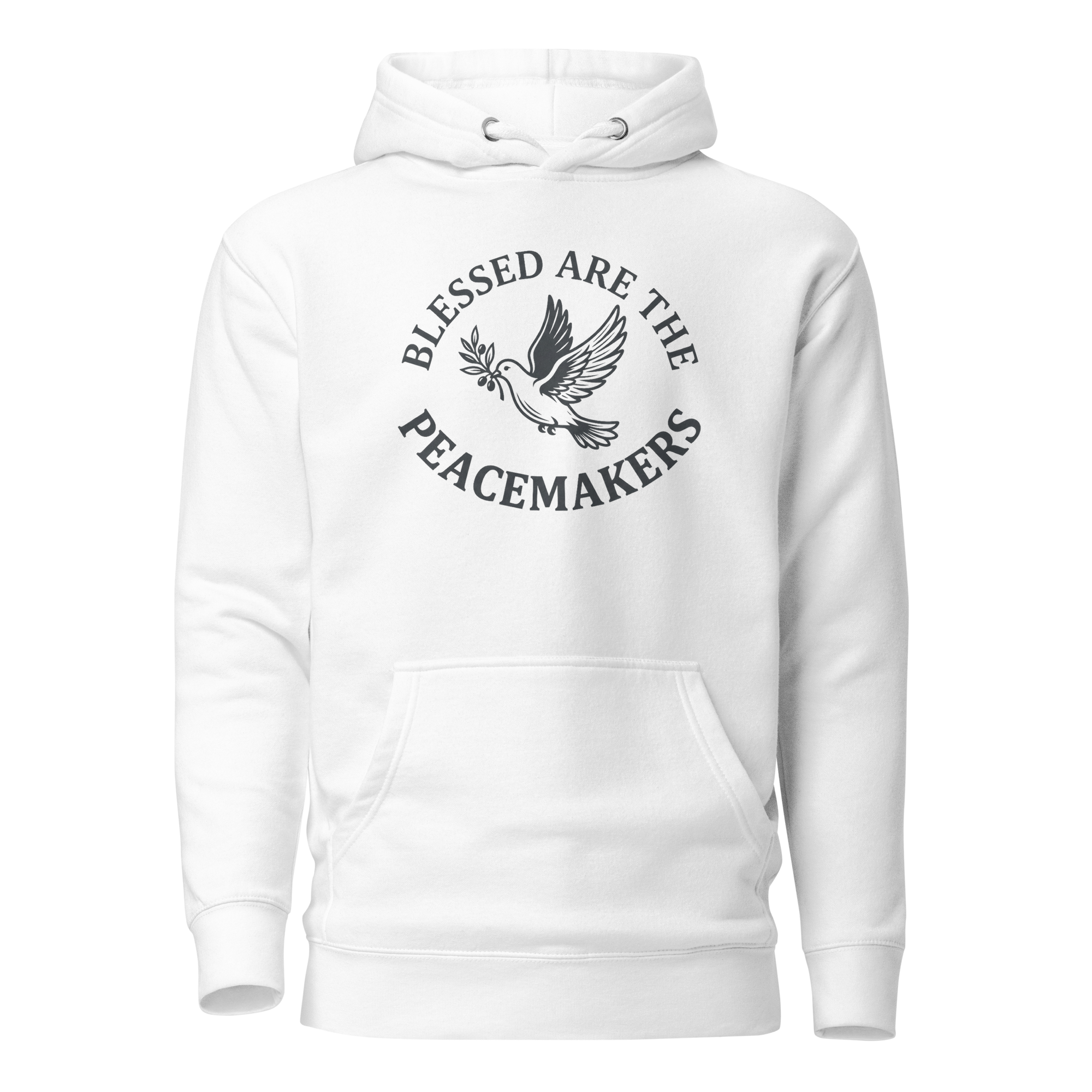 Blessed Are The Peacemakers | Charcoal Grey | Unisex Hoodie - Image 8