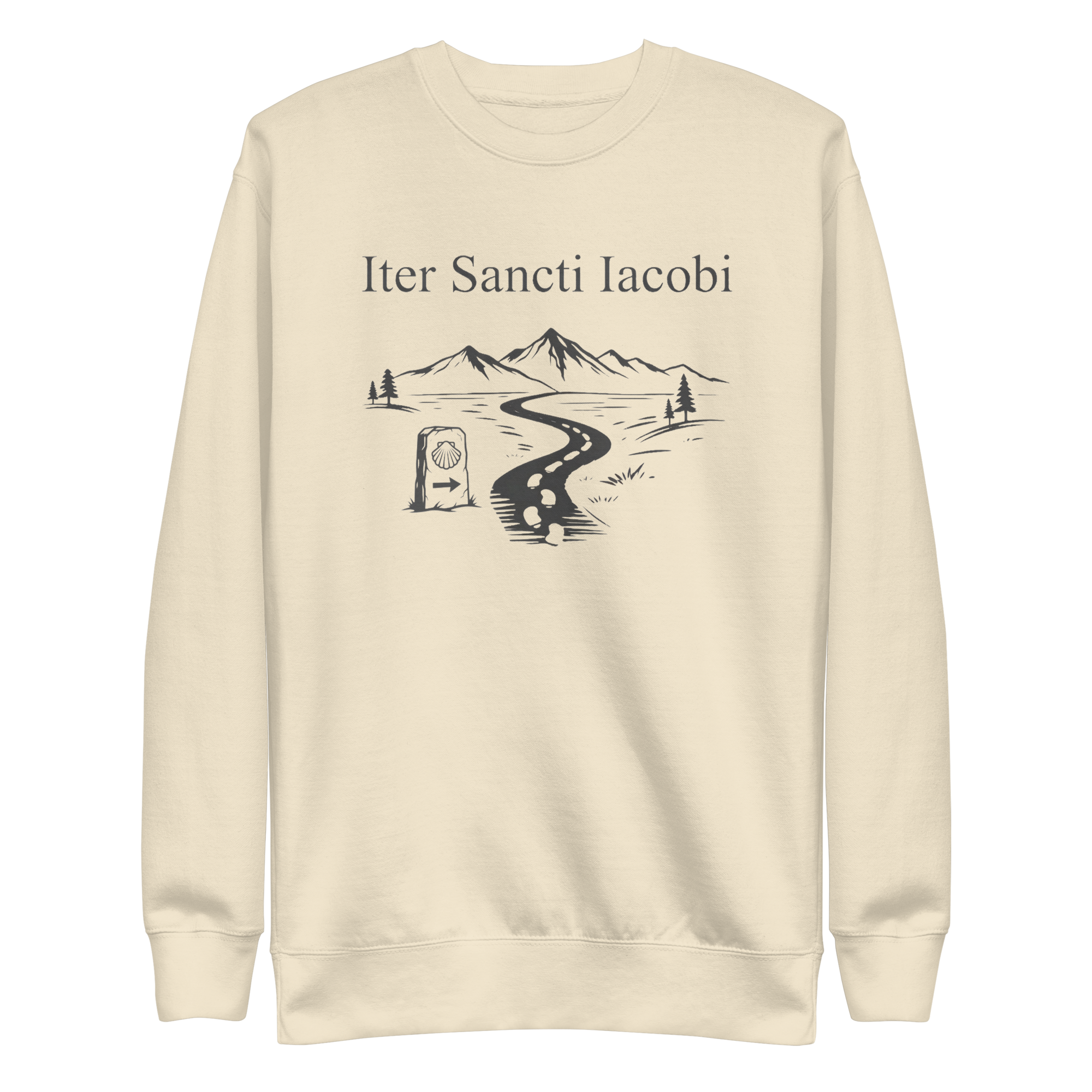 Iter Sancti Iacobi | Landscape | Charcoal Grey | Unisex Sweatshirt - Image 6
