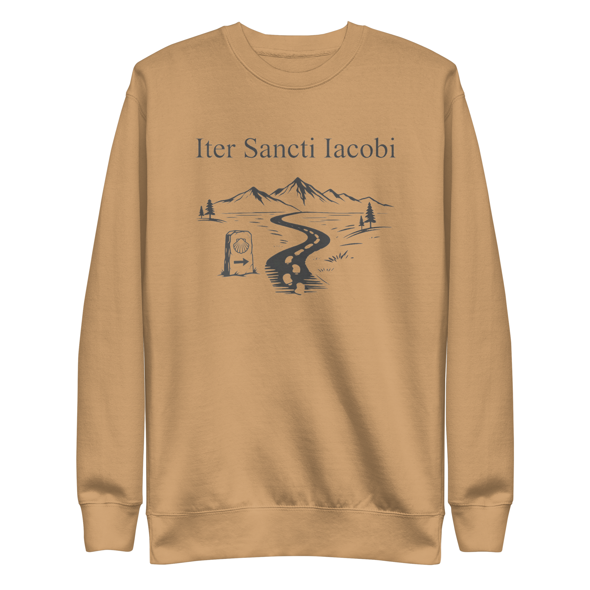 Iter Sancti Iacobi | Landscape | Charcoal Grey | Unisex Sweatshirt - Image 2