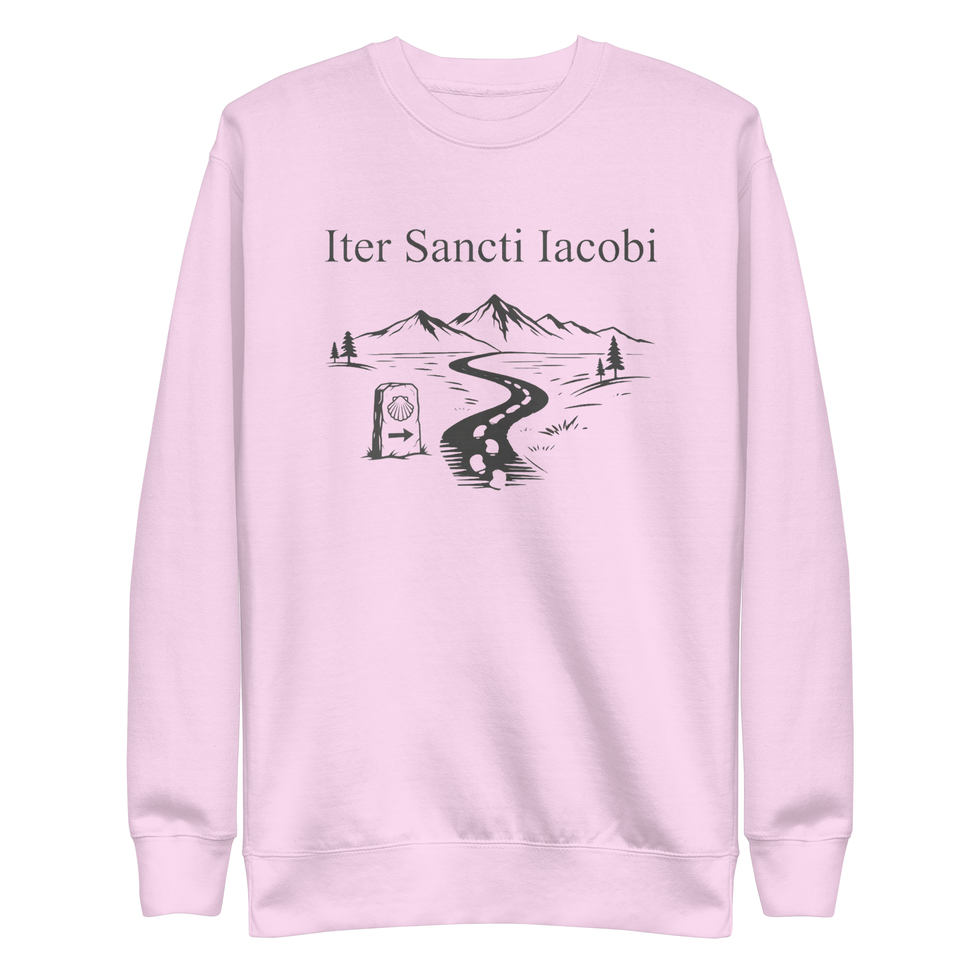 Iter Sancti Iacobi | Landscape | Charcoal Grey | Unisex Sweatshirt - Image 5