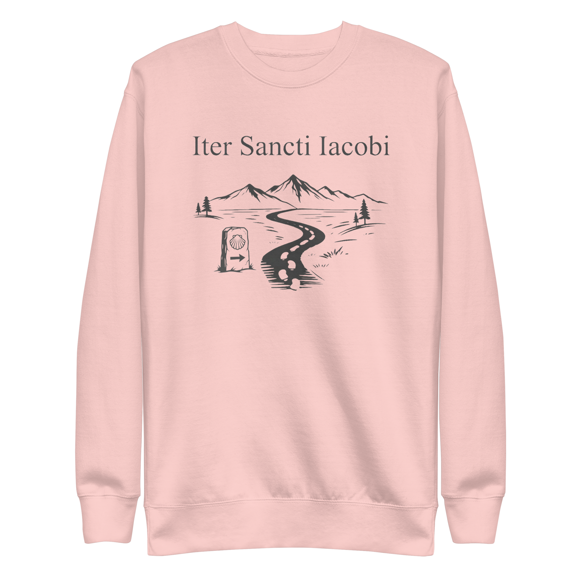 Iter Sancti Iacobi | Landscape | Charcoal Grey | Unisex Sweatshirt - Image 4