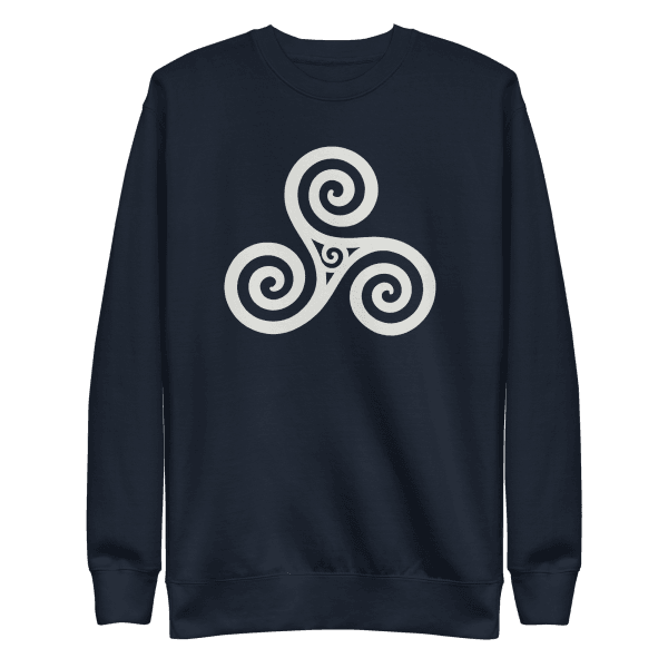 Trisquel Symbol | Galician Celtic Heritage | Light | Unisex Sweatshirt