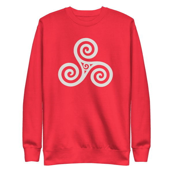 Trisquel Symbol | Galician Celtic Heritage | Light | Unisex Sweatshirt