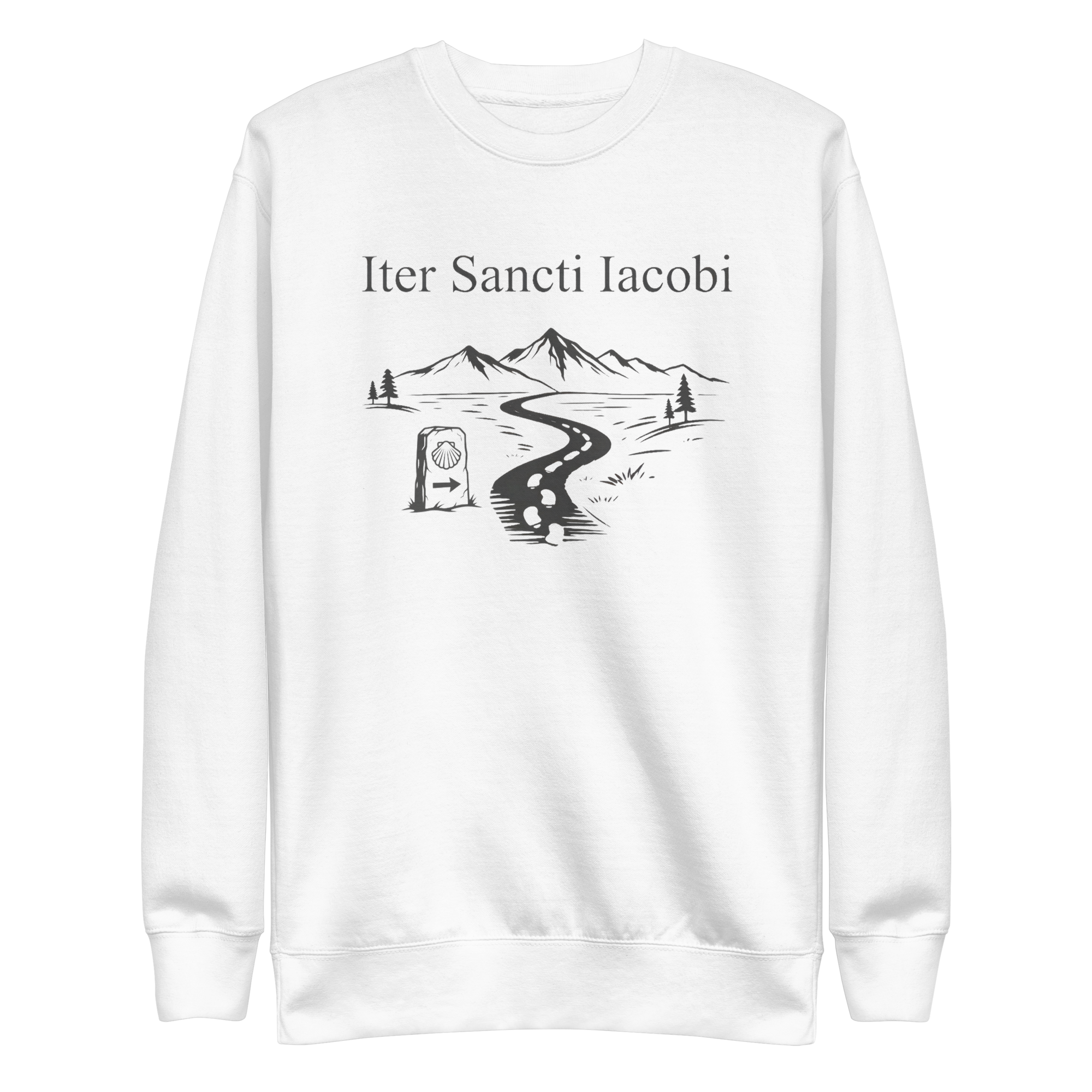 Iter Sancti Iacobi | Landscape | Charcoal Grey | Unisex Sweatshirt - Image 8