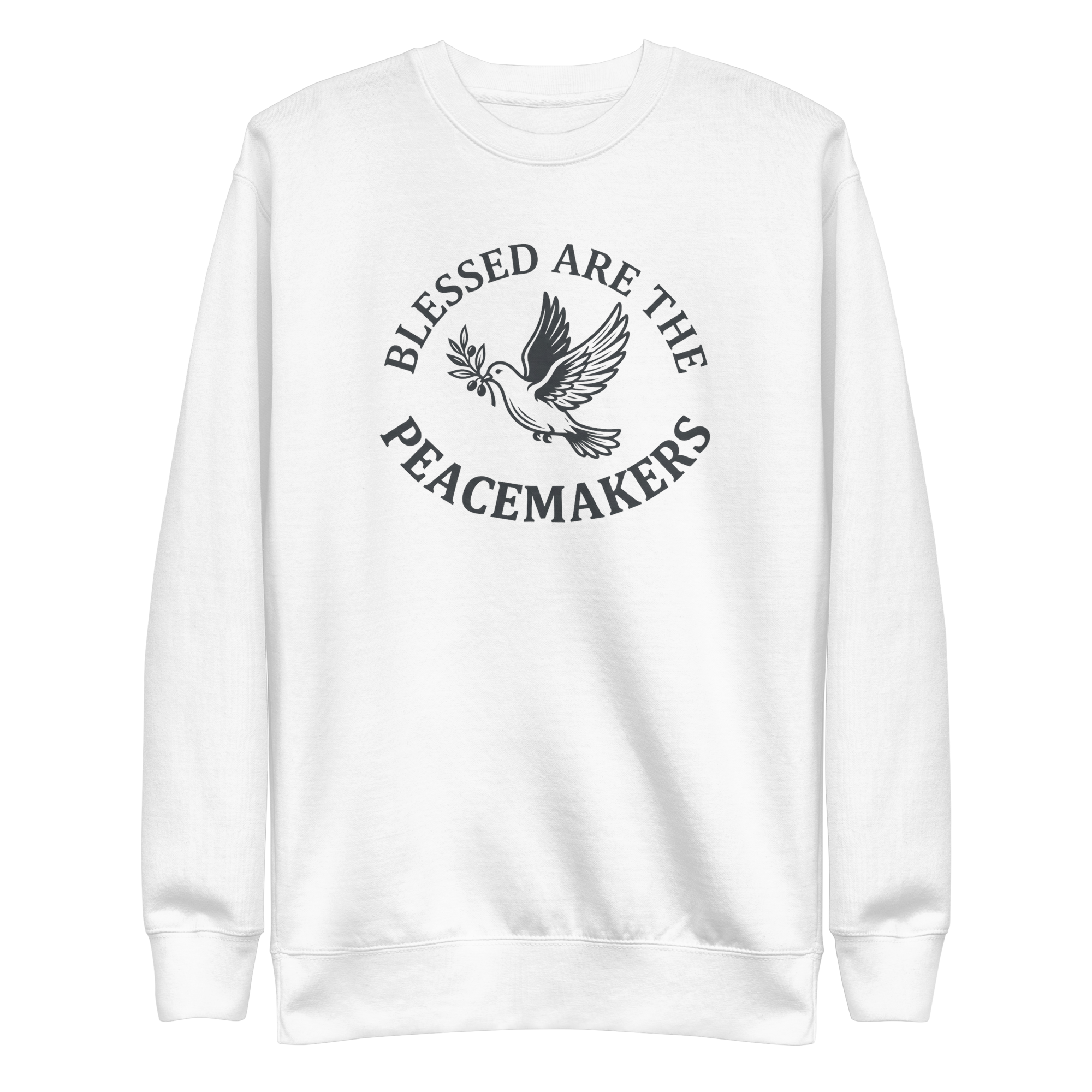 Blessed Are The Peacemakers | Charcoal Grey | Unisex Sweatshirt - Image 8