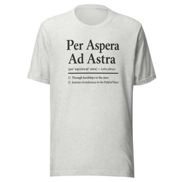 Per Aspera Ad Astra | Black Charcoal | Unisex Tee