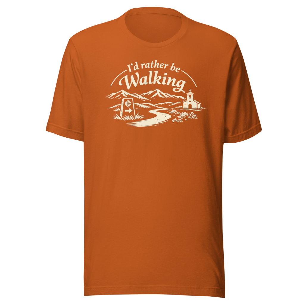 Camino de Santiago T-Shirt | Rather Be Walking | Hiking Design
