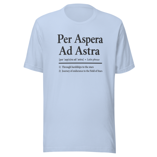 Per Aspera Ad Astra | Black Charcoal | Unisex Tee