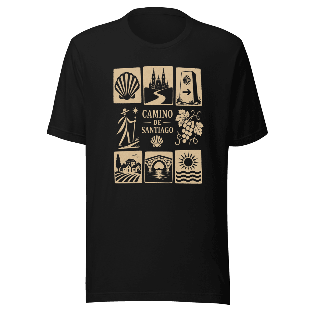 Vintage Camino de Santiago T-Shirt | Scallop Shell Graphic