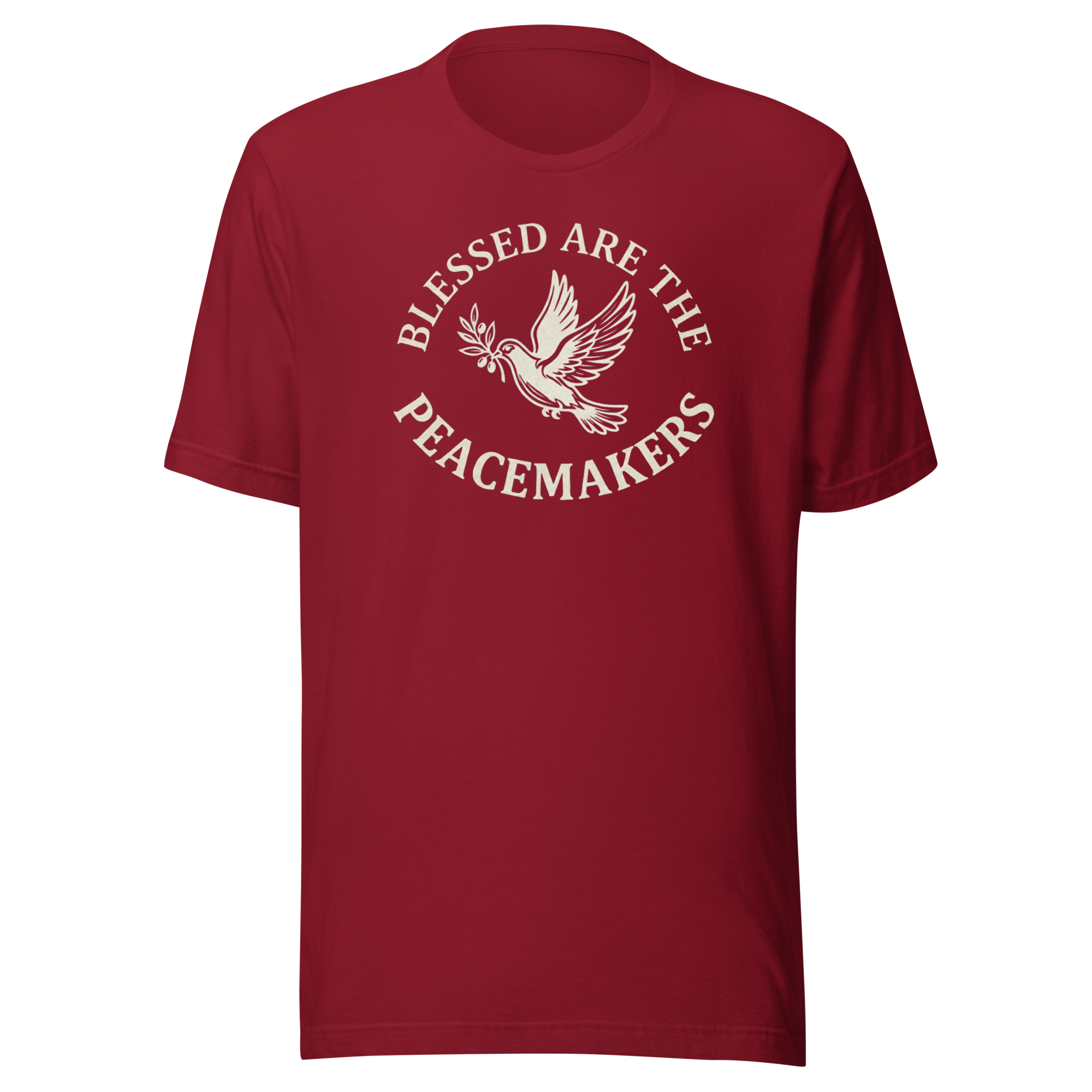 Blessed Are The Peacemakers | Parchment White | Unisex Tee - Image 3