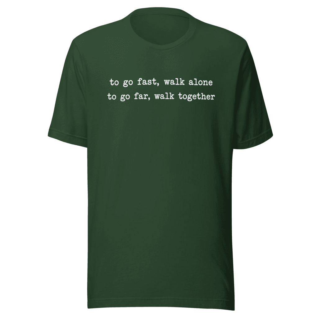 Fast Alone, Far Together | White | Unisex Tee
