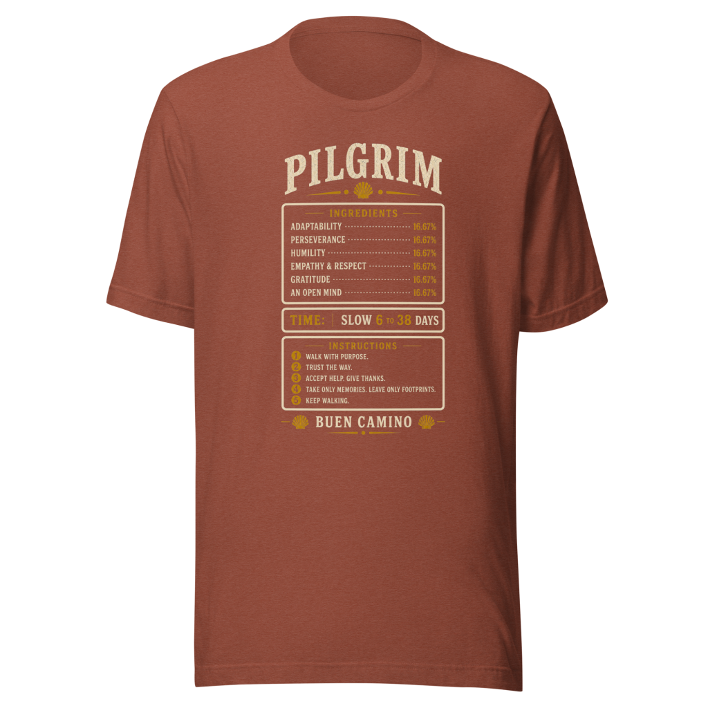 Camino de Santiago T-Shirt | Pilgrim Ingredients | Fun Design
