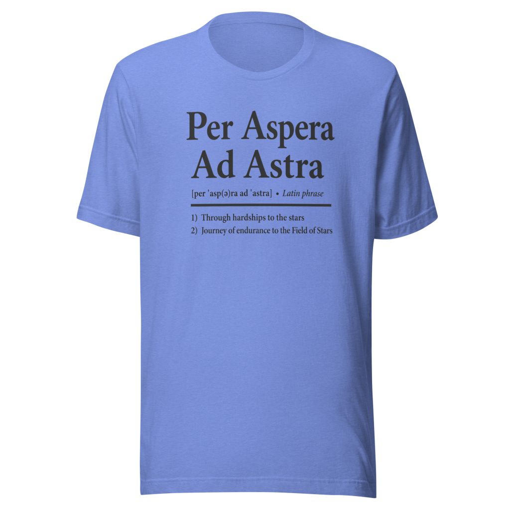 Camino de Santiago T-Shirt | Per Aspera Ad Astra | Text Design