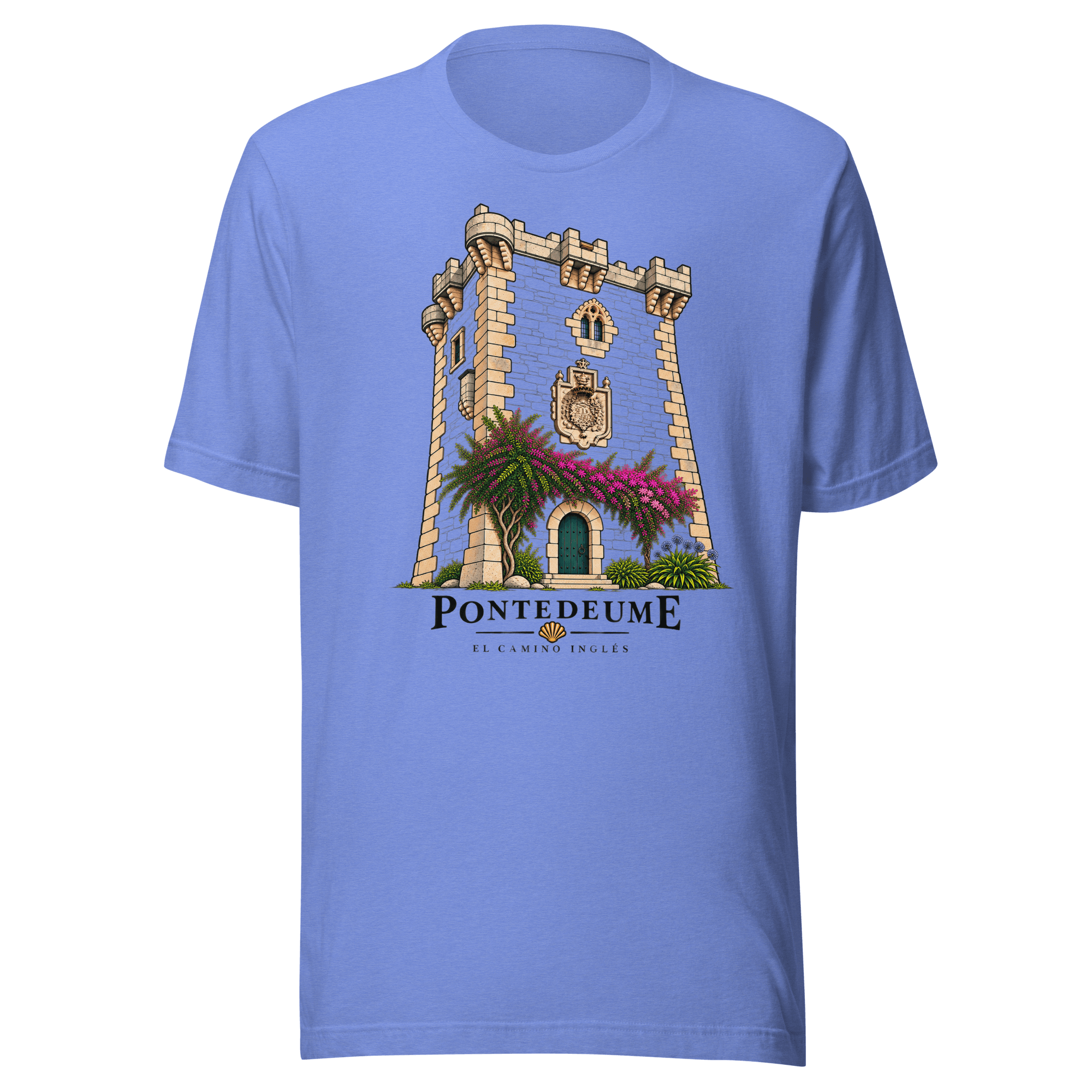 Camino de Santiago T-Shirt | El Camino Inglés | Pontedeume Heritage Design - Image 3