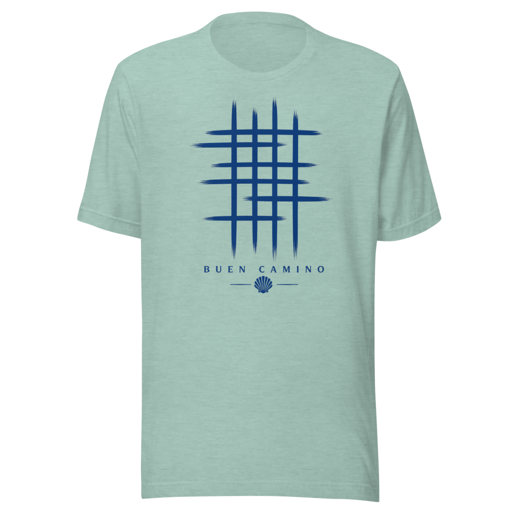 Camino de Santiago T-Shirt | Buen Camino Abstract Grid