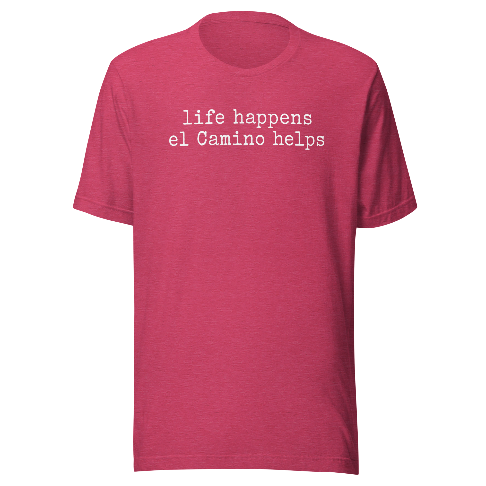 life happens el Camino helps | White | Unisex Tee - Image 5
