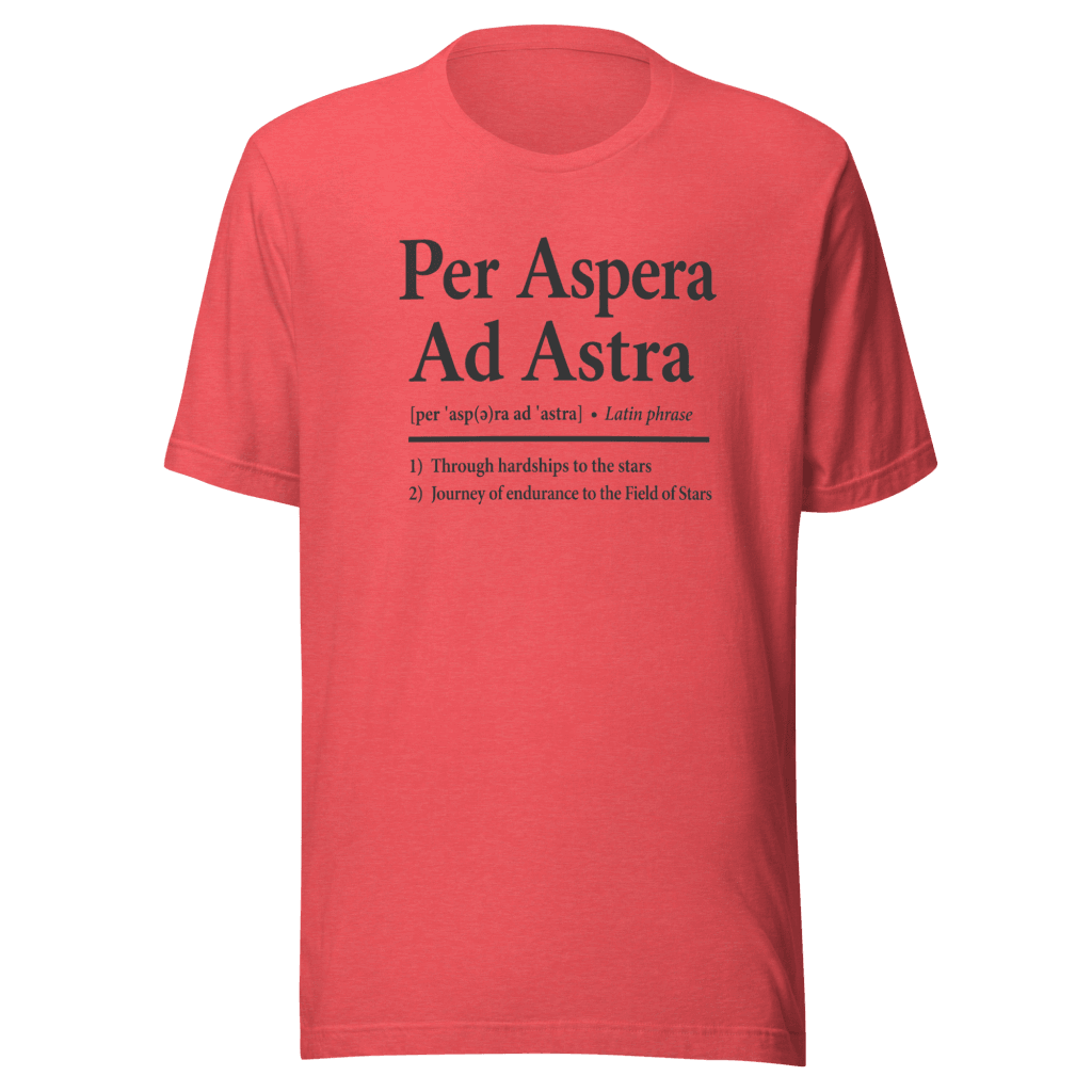 Per Aspera Ad Astra | Black Charcoal | Unisex Tee