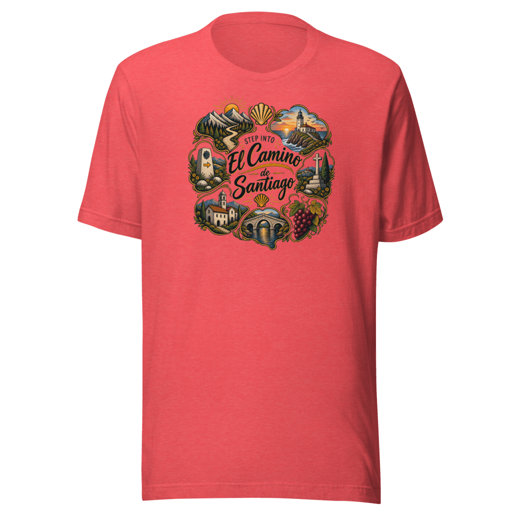 Camino de Santiago T-Shirt | Vintage | Scallop Shell Landmarks