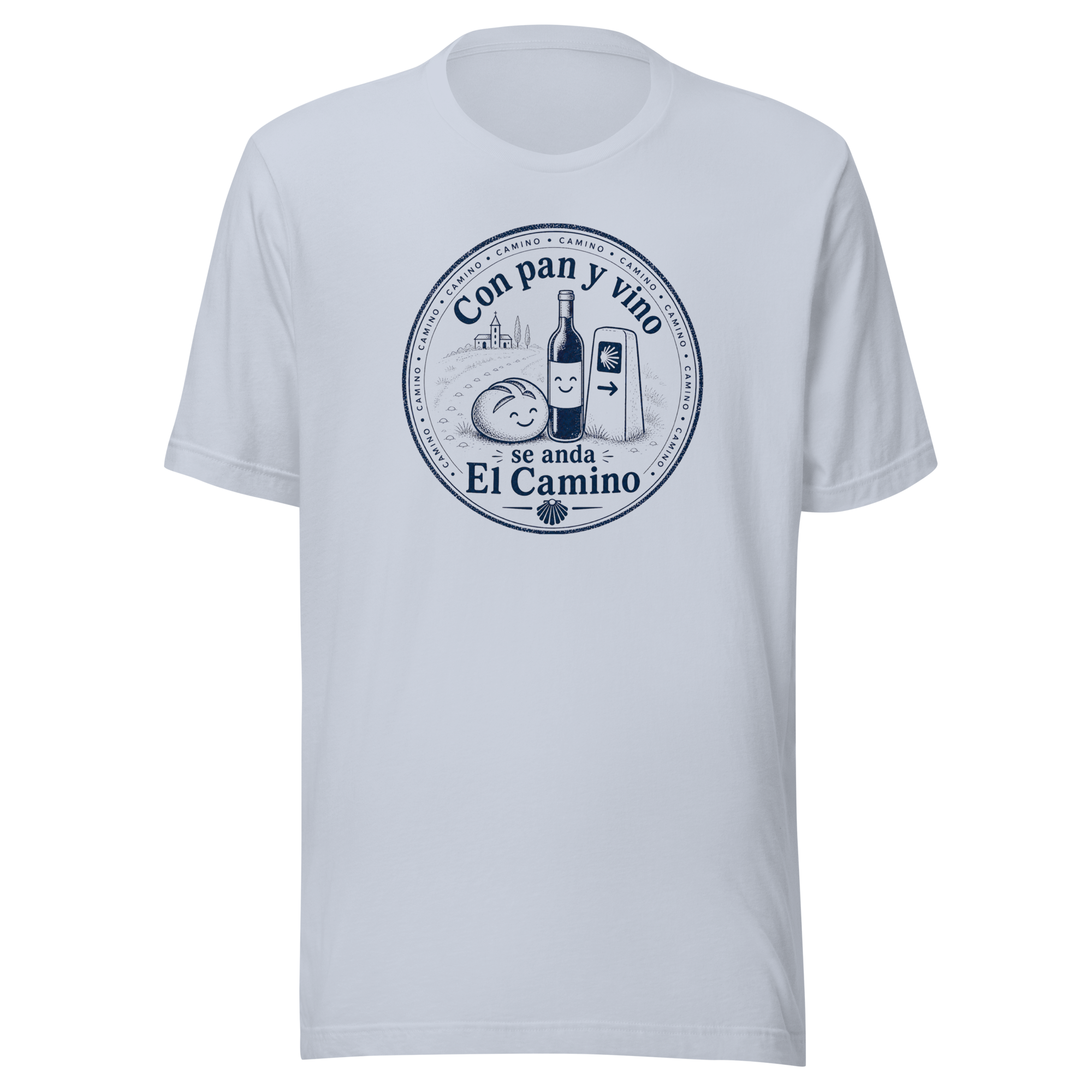 Pan y Vino | Monochrome Stamp | Unisex Tee - Image 5