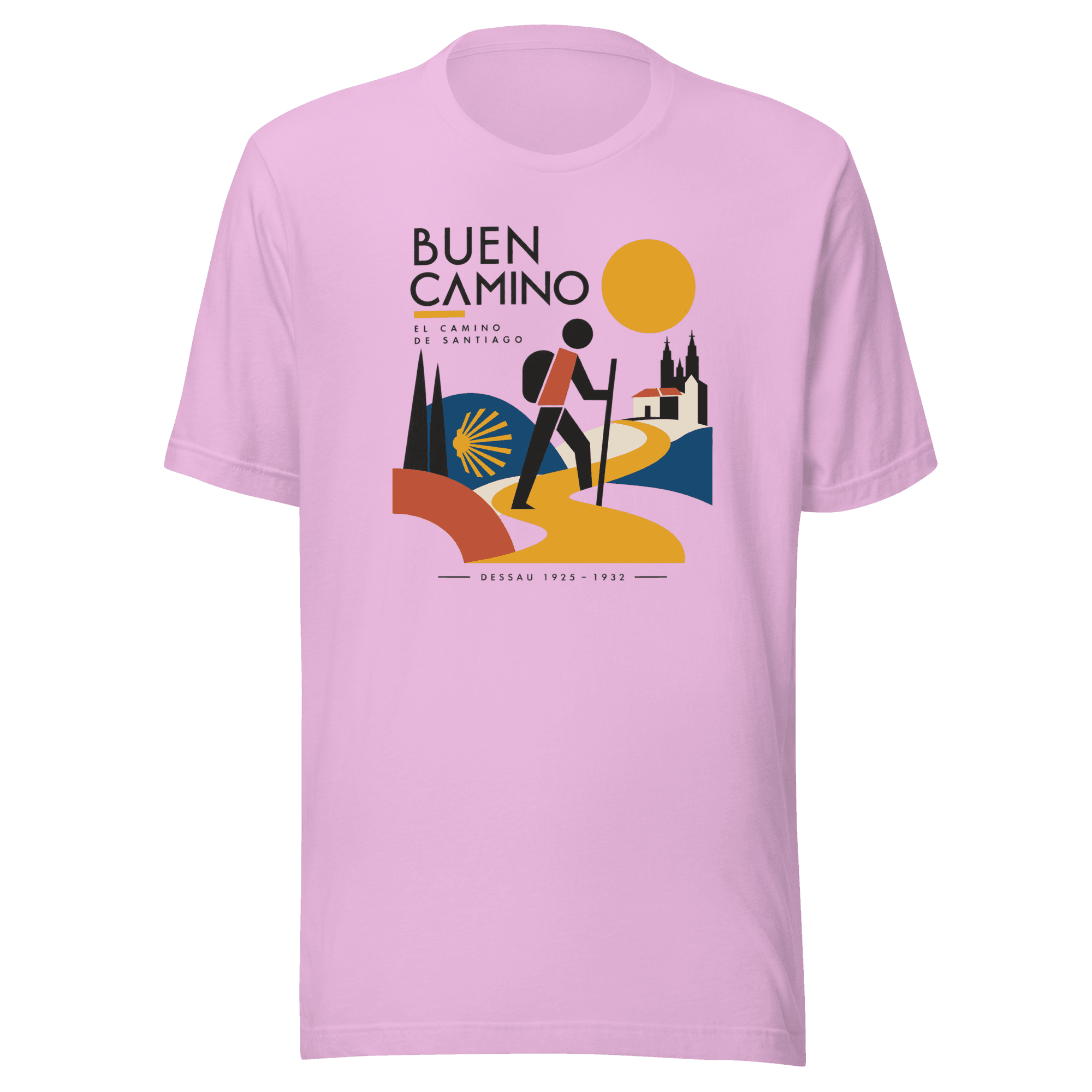Camino de Santiago T-Shirt | Buen Camino | Modernist Bauhaus Design - Image 5