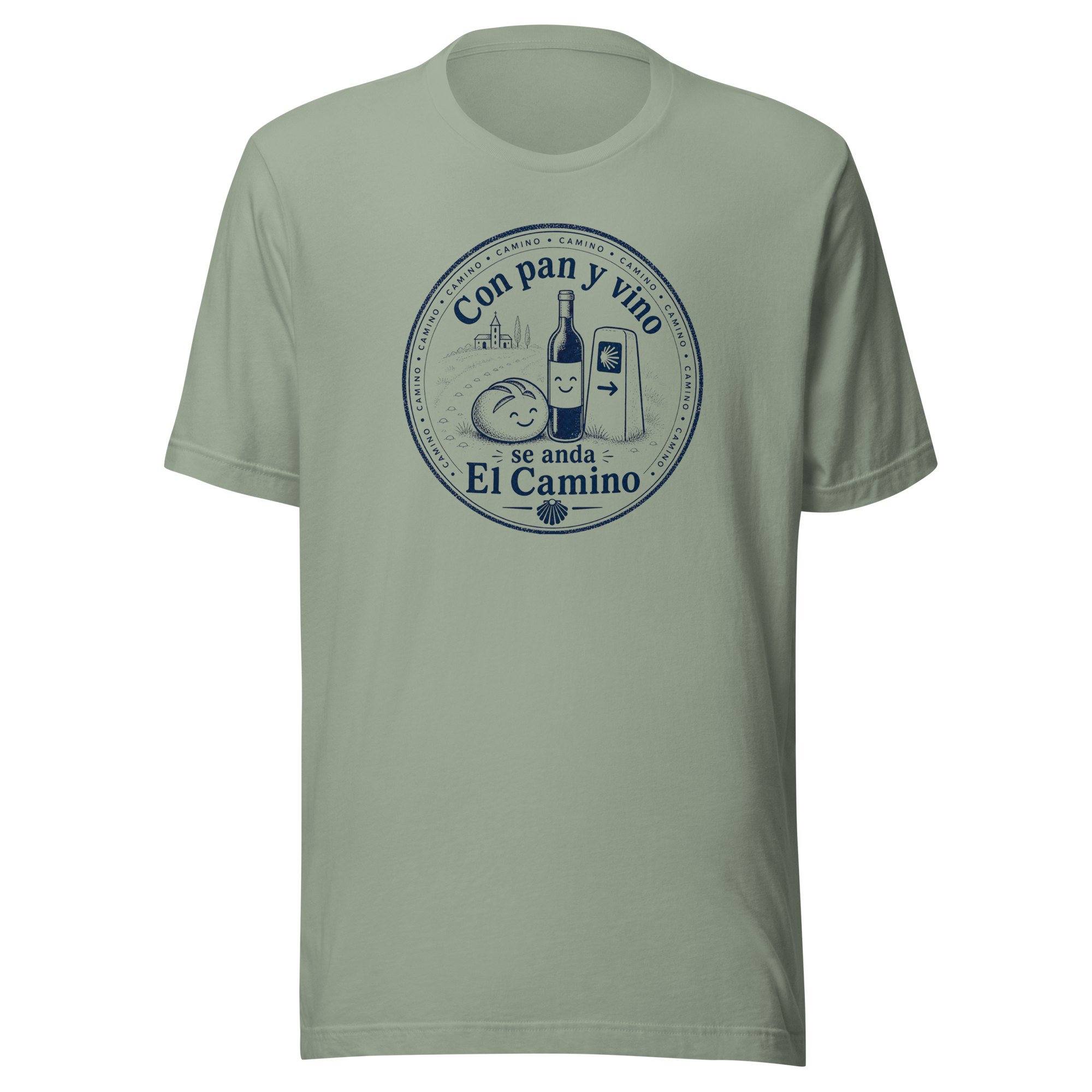 Pan y Vino | Monochrome Stamp | Unisex Tee - Image 3