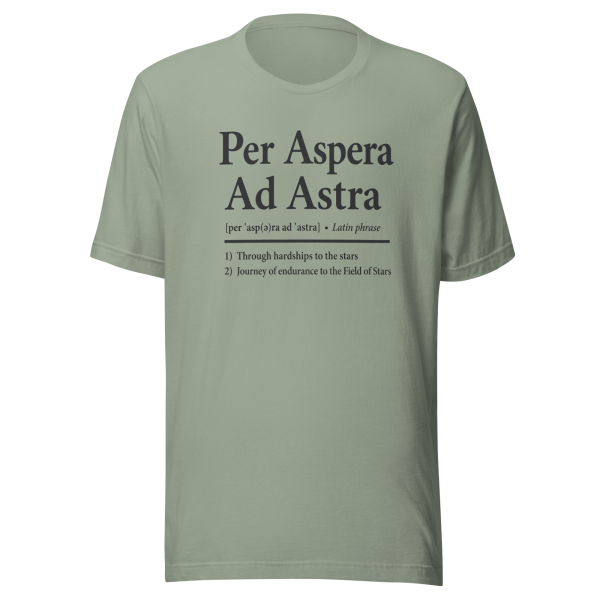 Per Aspera Ad Astra | Black Charcoal | Unisex Tee