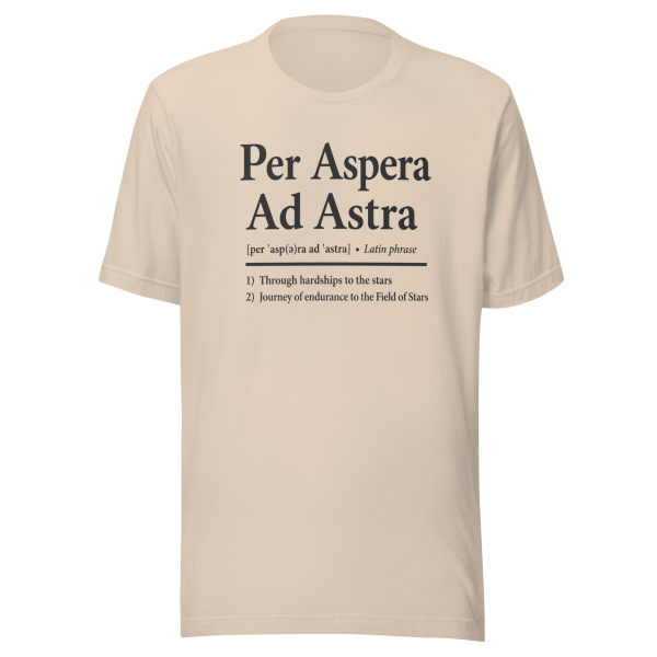 Per Aspera Ad Astra | Black Charcoal | Unisex Tee