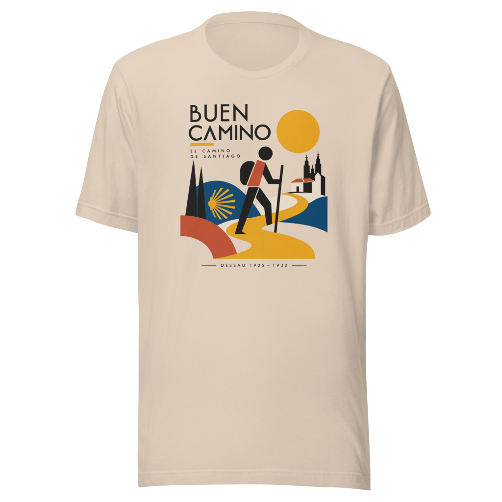 Camino de Santiago T-Shirt | Buen Camino | Modernist Bauhaus Design