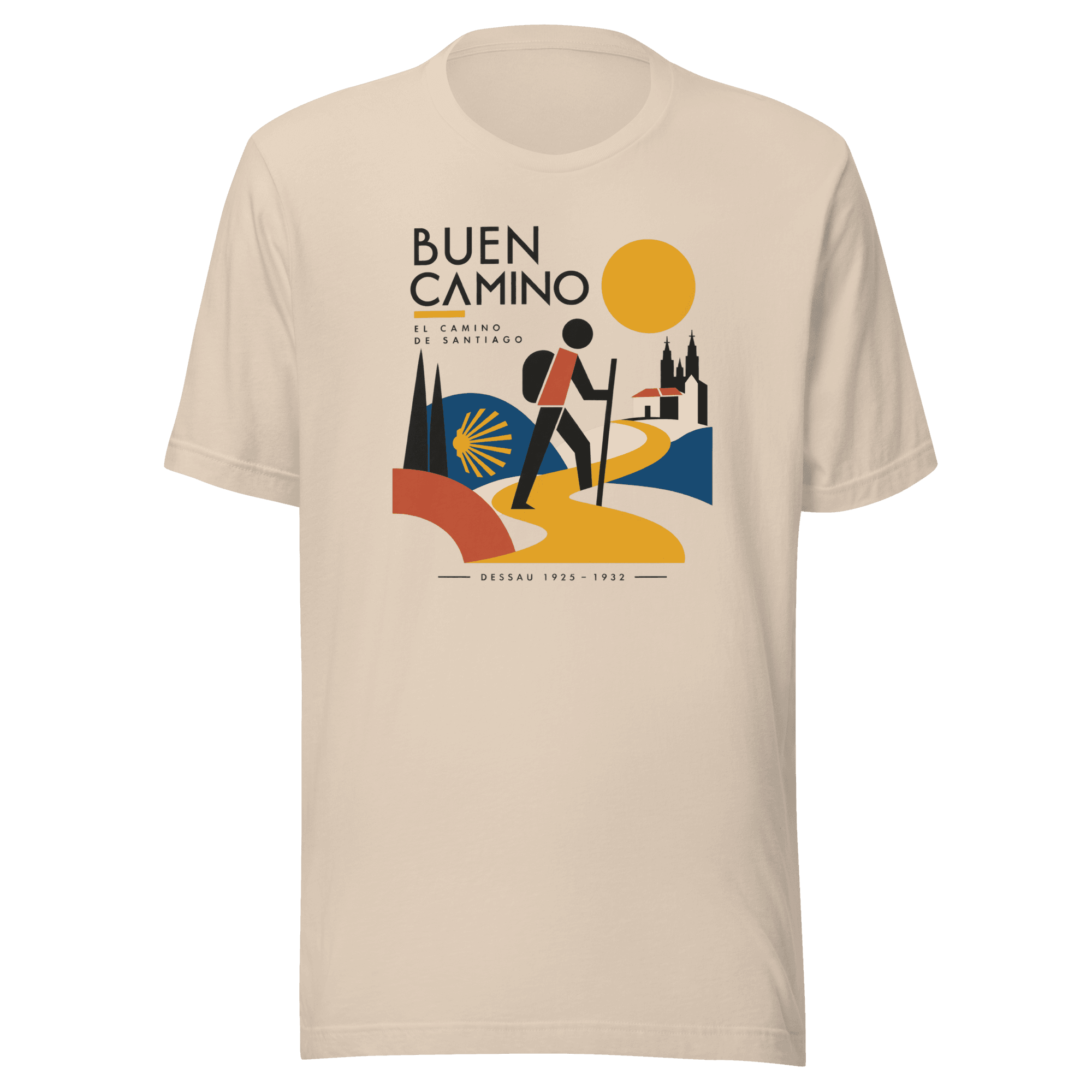 Camino de Santiago T-Shirt | Buen Camino | Modernist Bauhaus Design
