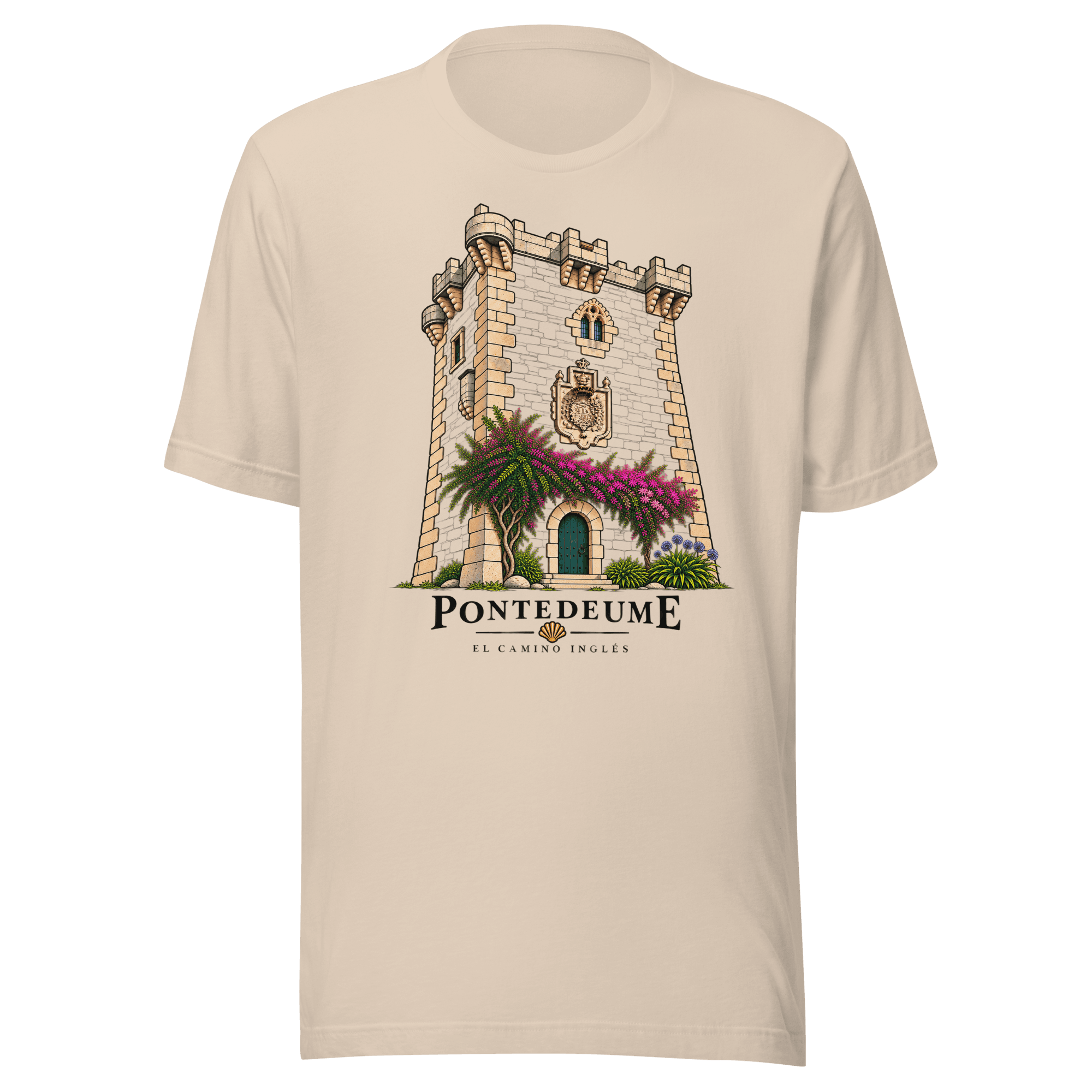 Camino de Santiago T-Shirt | El Camino Inglés | Pontedeume Heritage Design - Image 5