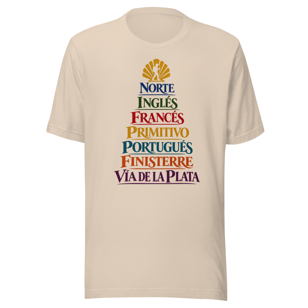 Camino de Santiago Shirt | The Seven Routes | Text Design